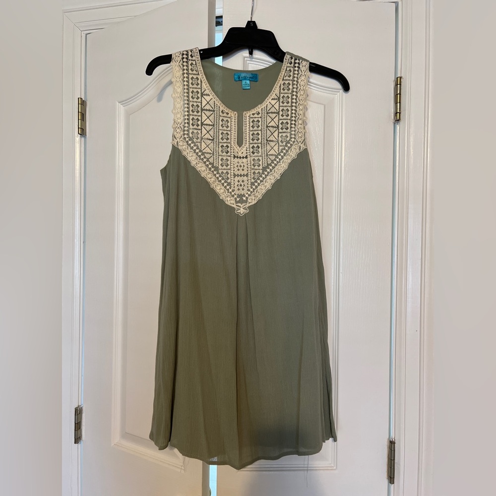 Boho Light green dress
